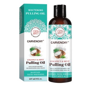 Coconut Oil Pulling Natural Essential Oil and Vitamin E Alcohol Free Mouthwash Fresh Breath Teeth Whitening Gum Health Oral Care