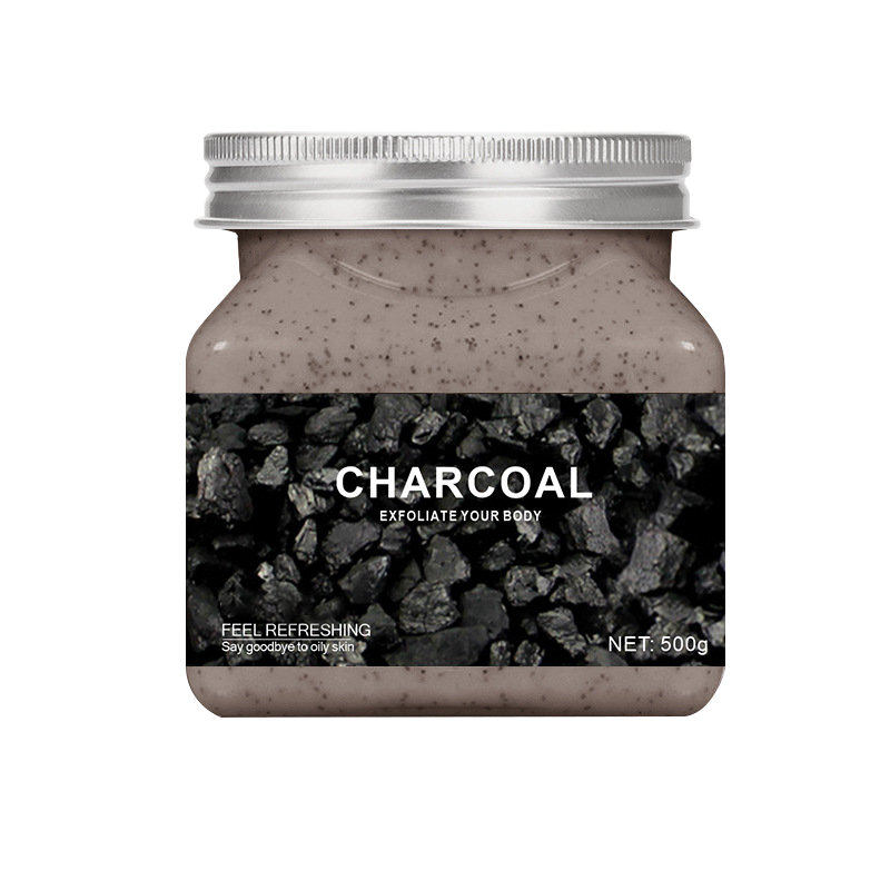 Wholesale 500g Private Label Charcoal Exfoliating Body Scrub