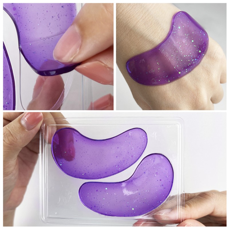 Hot Sale Glitter Eye Mask Remove Dark Circle Collagen Eye Cooling Patch Hydrogel Herbal Under Eye Patches