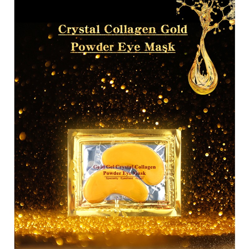 24K Gold Collagen Eye Mask - Anti-Wrinkle Gel Patches with Crystal Collagen & Gold Powder for Private Label & Factory Price