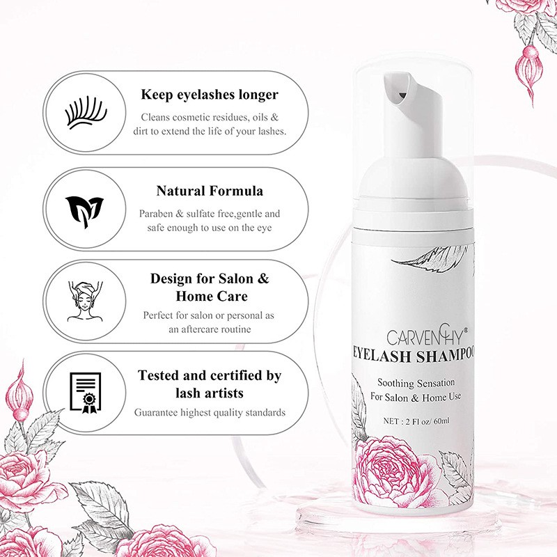 ODM/OEM Lash Cleanser Vegan Eyelash Extension Cleanser Lash Shampoo for Lash Wash Eyelash Foam Cleanser
