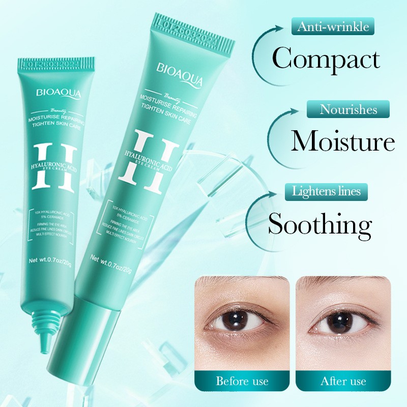 Skin Care Hyaluronic Acid Anti Wrinkle Eye Cream for Dark Circles and Puffiness Under Eye Bags Removal Cream Eye Cream