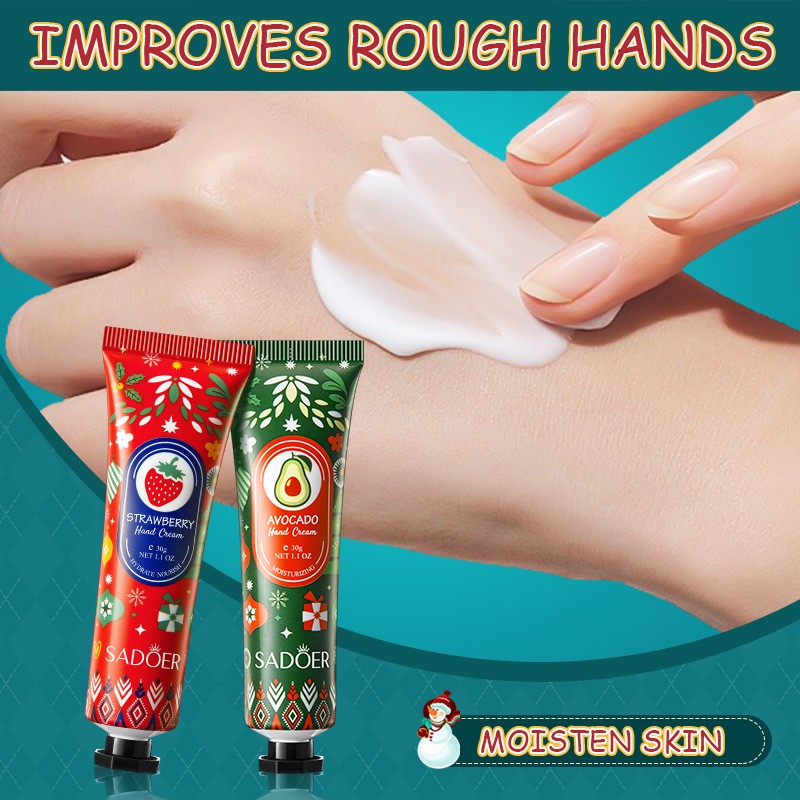 Christmas Gift Box Set Hand Cream Flower Moisturizing Skin Anti Aging Easy to Absorb Customized Care Hand Cream Set Wholesale