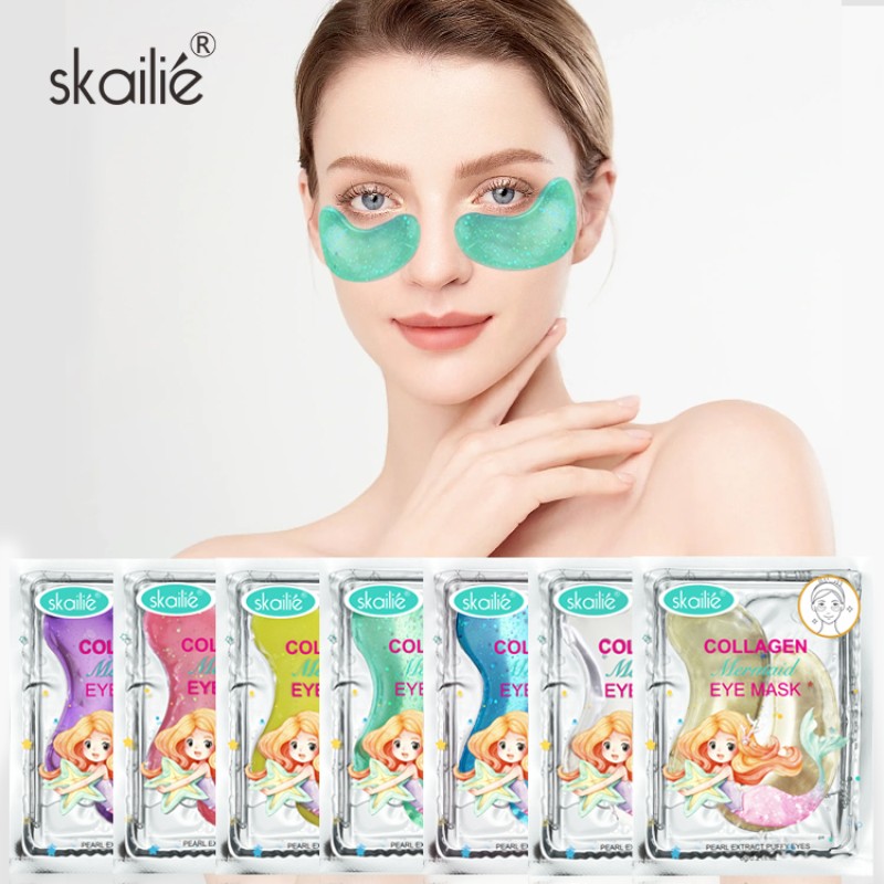 Hot Sale Glitter Eye Mask Remove Dark Circle Collagen Eye Cooling Patch Hydrogel Herbal Under Eye Patches