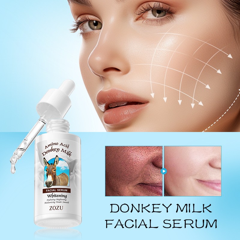 Private Label Donkey Milk Facial Serum Vitamine C Essence Skin Care Anti Wrinkle Face Serum Beauty Products