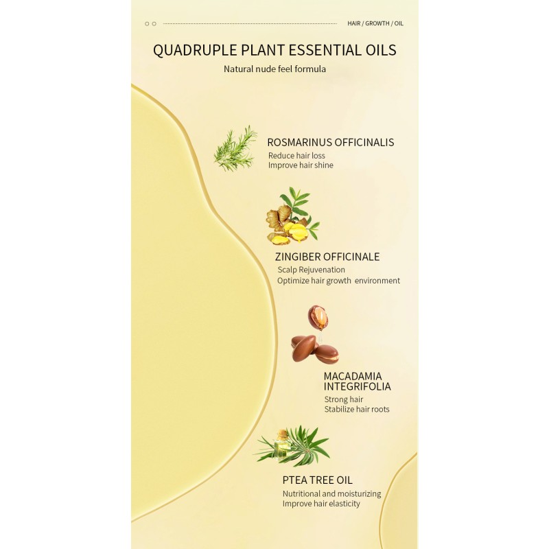 Hair Essential Oil Promoting Rosemary Hair Growth Serum Natural Plant Oil Nourish Repair Anti Loss Hair Serum Product