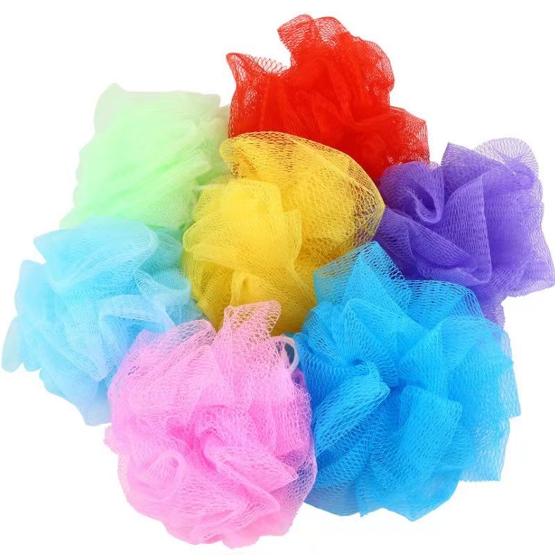 Bulk Mix Color 20g Wholesale Back Scrubber Mesh Bath Sponge Shower Ball Nylon Bath Flower