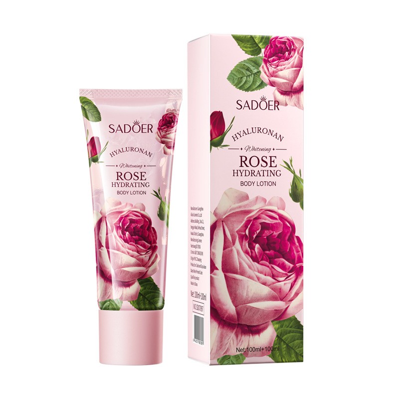 Hot Sale  Beauty Whitening Body Lotion Hyaluronic Acid Moisturizing Nourishing Smooth Skin Rose Body Lotion