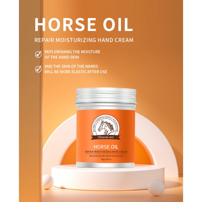 Wholesale Natural Hand Cream Anti-Wrinkle Anti-Freeze Cracking Prevent Dry Skin Moisturizing Horse Oil Hand Care Cream