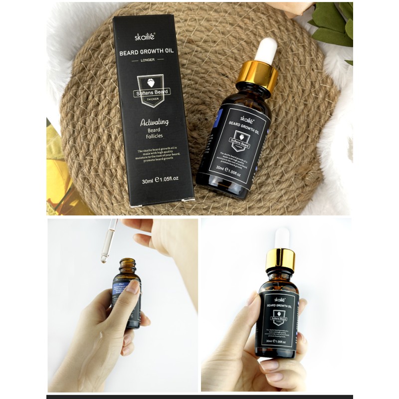 Wholesale Private Label Natural Organic Custom Logo Mens Skin Care Beard Serum Oil