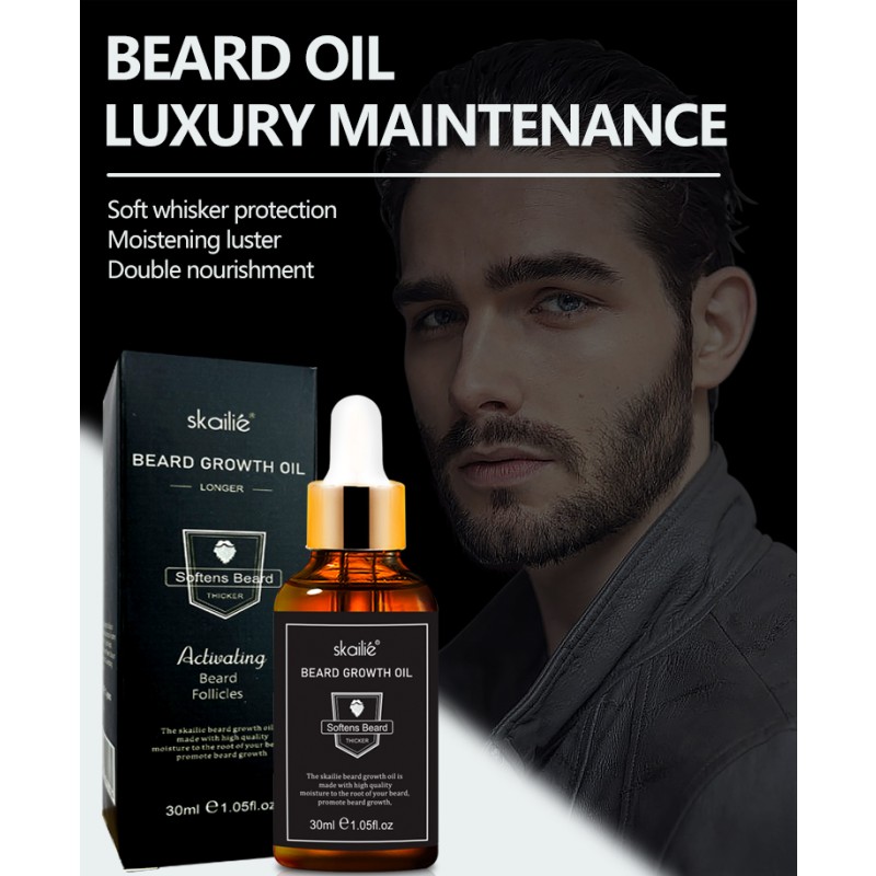 Wholesale Private Label Natural Organic Custom Logo Mens Skin Care Beard Serum Oil
