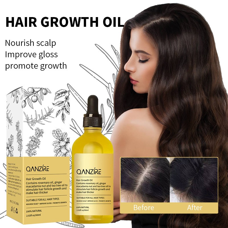 Hot Sale Hair Essential Oil Promoting Rosemary Hair Growth Serum Natural Plant Oil Nourish Repair Anti Loss Hair Serum Product