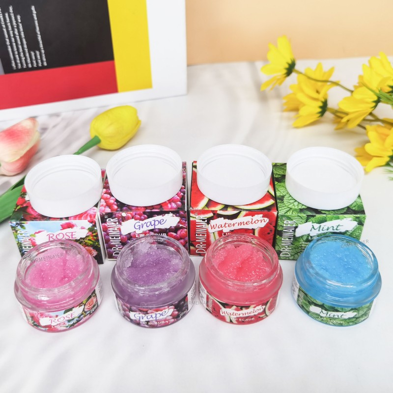 Private Label Pink Lip Scrub Organic Exfoliating Moisturizing Smooth Vegan Fruit Sugar Lip Mask Scrub