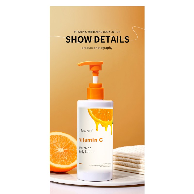 250ml Vitamin C Milk Body Whitening Lotion for Black Skin Corrector Nourishing Moisturizing Body Lotion Wholesale