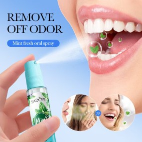 2024 New Fresh Oral Health Care Breath Elimination Mint Lemon Peach Oral Spray Bottle Spray