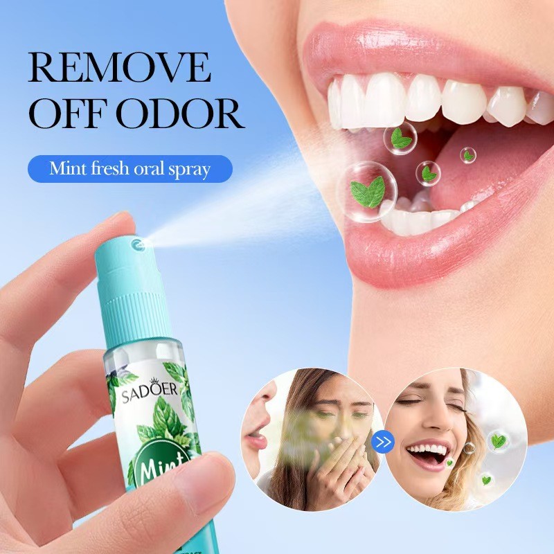 2024 New Fresh Oral Health Care Breath Elimination Mint Lemon Peach Oral Spray Bottle Spray