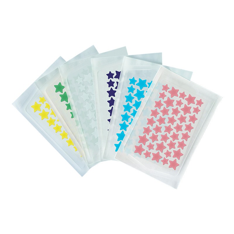 Colorful Acne Patch Love Heart Pentagram Concealer Acne Patch Hydrocolloid Acne Pimple Marks Covering Patch