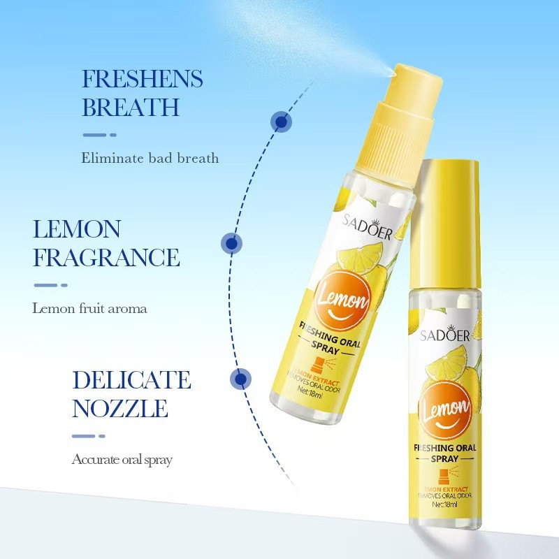Portable Mouth Spray Breath Freshener Mint Flavor 18ml Lasting Fresh Breath Fruit Mouth Freshener Oral Care Breath Spray