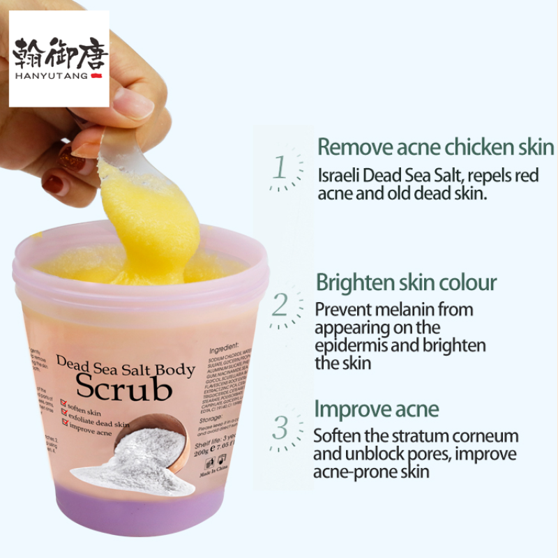 Dead Sea Bath Body Scrub Cream Exfoliate Liquid Gel Dirt Dry Skin Acne Prone Skin Scrub Women Scrubs with Private logo for Spa