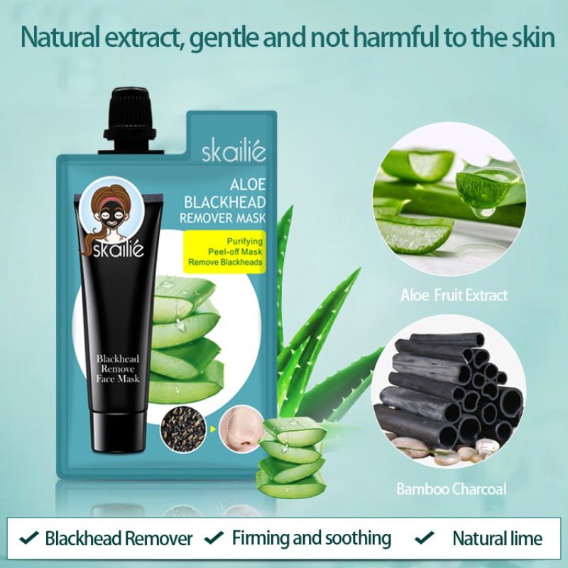Natural Charcoal Facial Mask Deep Cleansing Peel-Off Beauty Masque for Face and Nose Peel-Off Facemask for Cosmetics