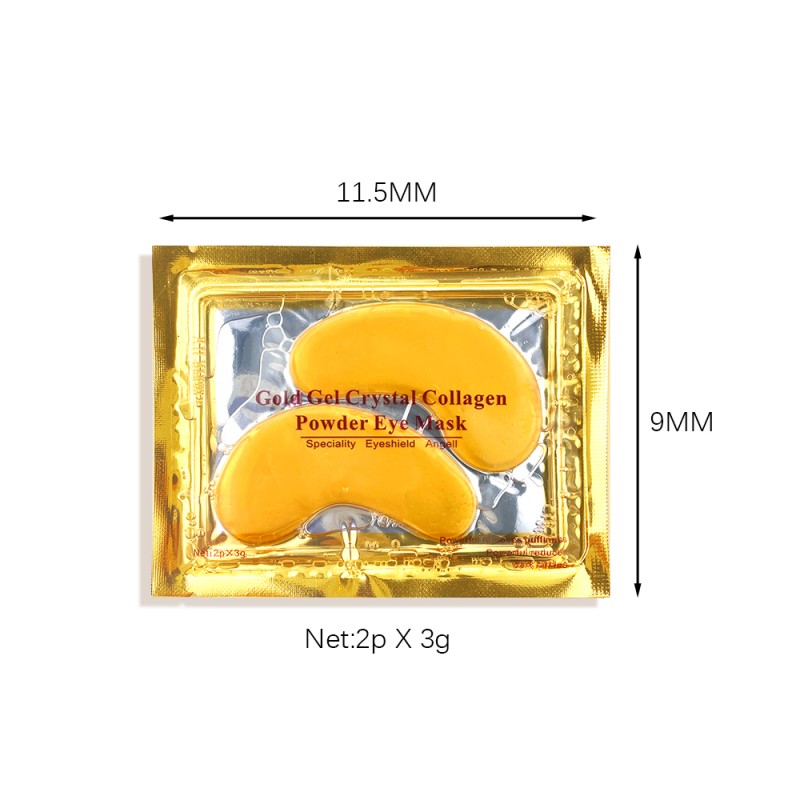 Factory Price Private Label 24K Moisturizer Crystal Collagen Gold Powder Eye Mask Eye Wrinkle Patches Under Eye Gel Pads