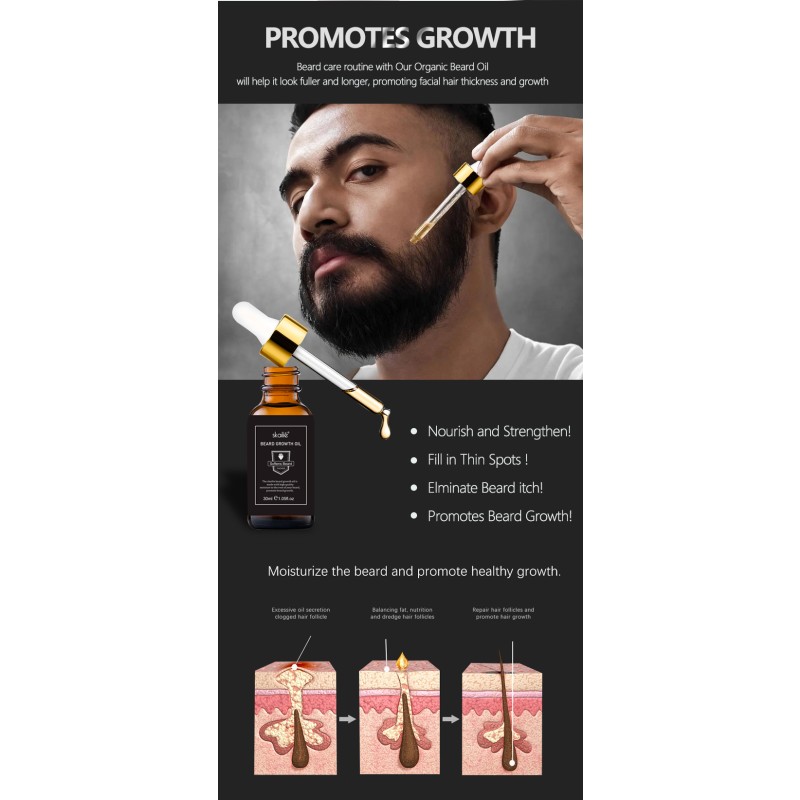 Men Maintenance Beard Oil Nourishing Care Beard Growth Liquid Hair Growth Liquid Exclusive Supply