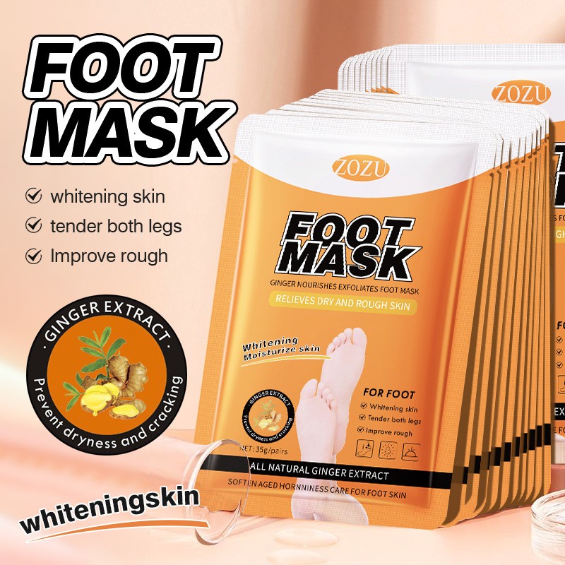 Hot Selling Private Label Foot Care Hydrating Repair Ginger Exfoliating Foot Mask