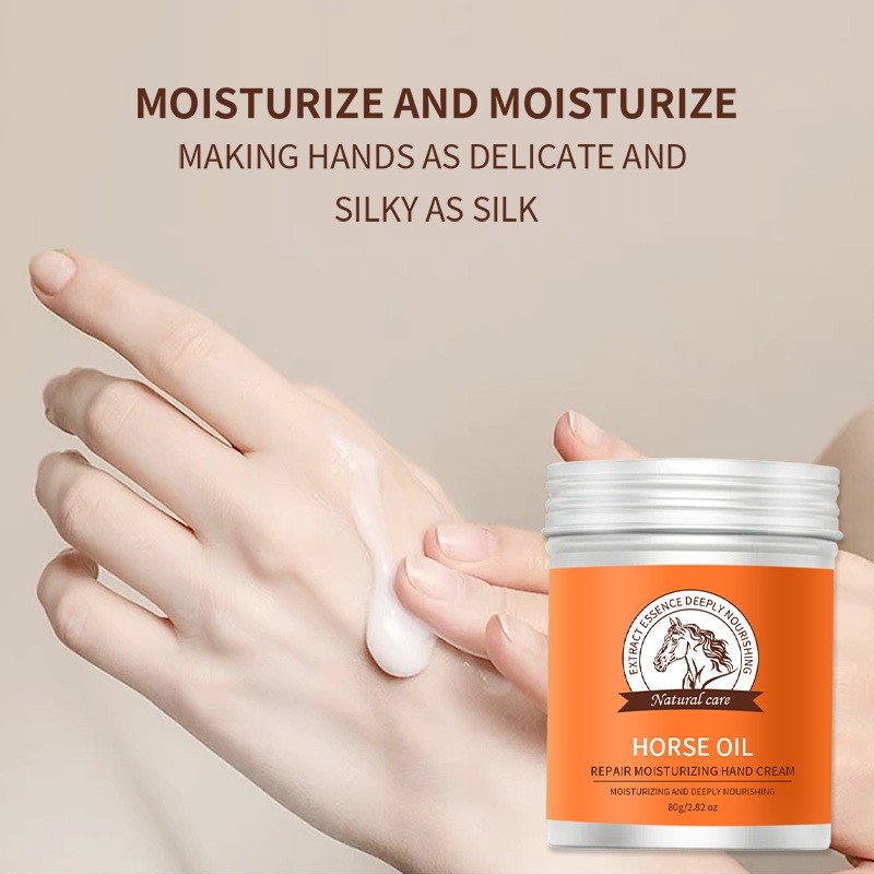 Wholesale Natural Hand Cream Anti-Wrinkle Anti-Freeze Cracking Prevent Dry Skin Moisturizing Horse Oil Hand Care Cream