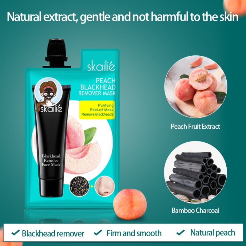 Natural Charcoal Facial Mask Deep Cleansing Peel-Off Beauty Masque for Face and Nose Peel-Off Facemask for Cosmetics