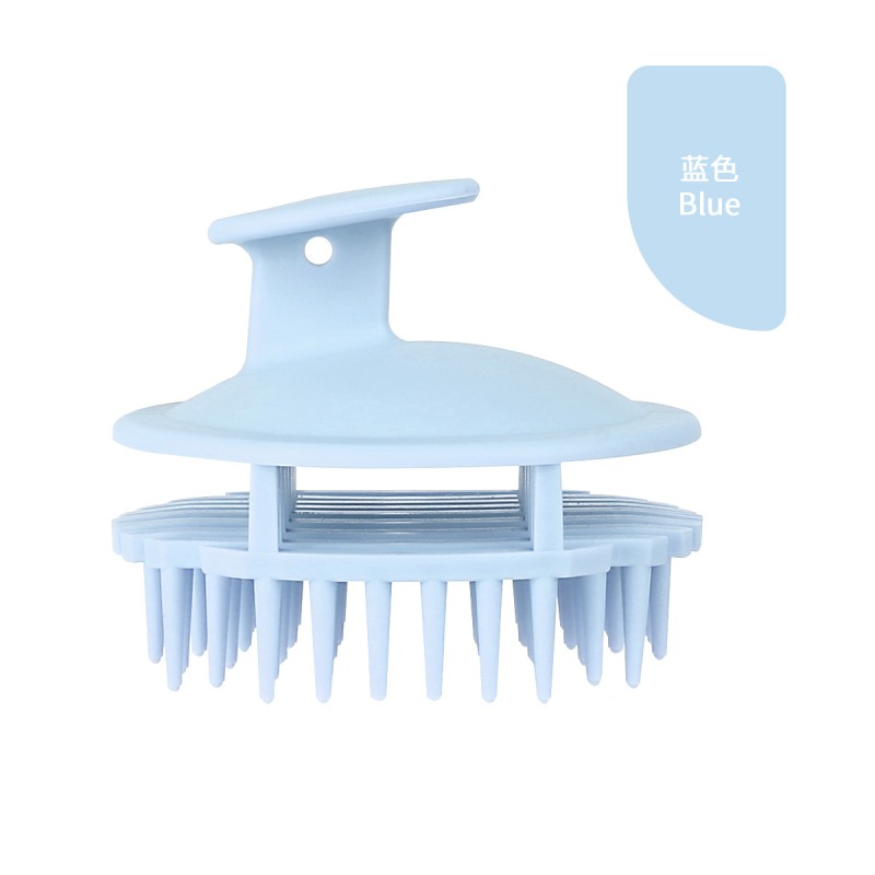 Hollow Out Scalp Brush Shower Head Scalp Care Scrubber with Silicone Bristles Exfoliator Hair Scalp Massager Shampoo Brush