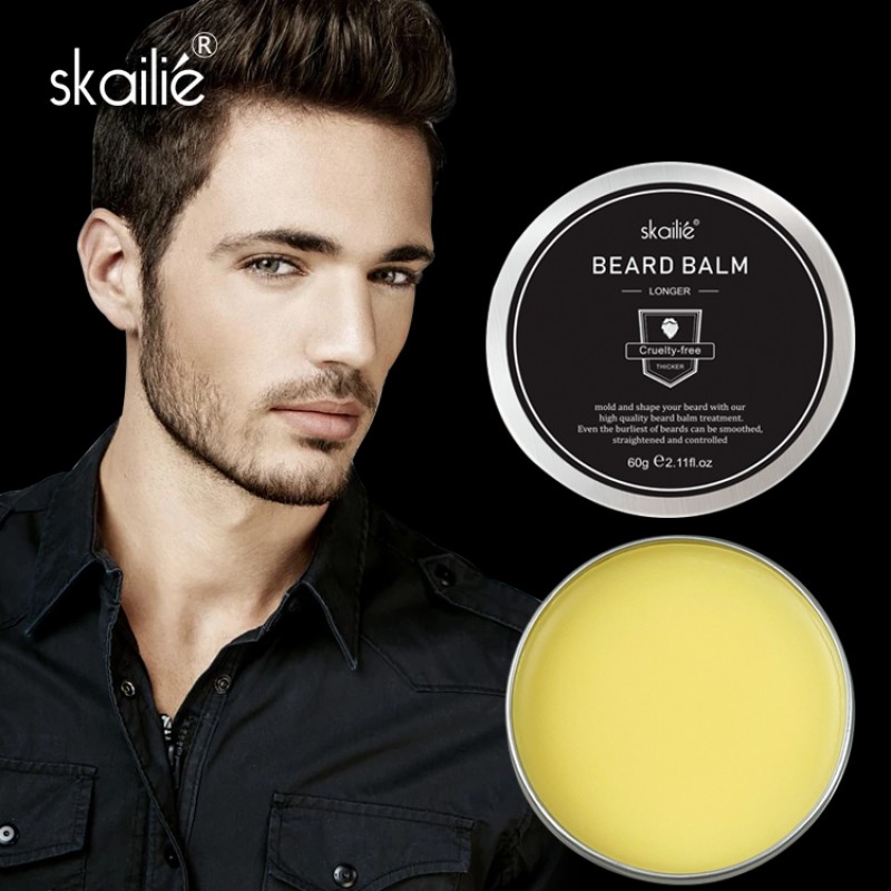 Hot Sale OEM Customized logo 60g Relieve Itching Smoothed Beard Treatment Men's Beard Balm