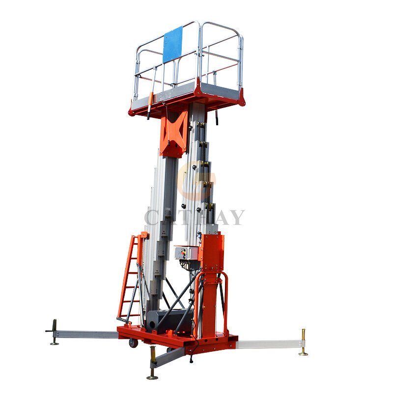 Dual Mast Lift Manufacturer - OEM/ODM 6-16m 250kg Push Around Elevador