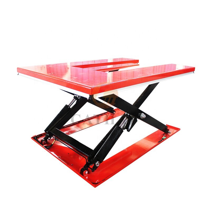 Pallet Scissor Lift Table Manufacturer - OEM/ODM E Shape 1ton Stationary Low Profile