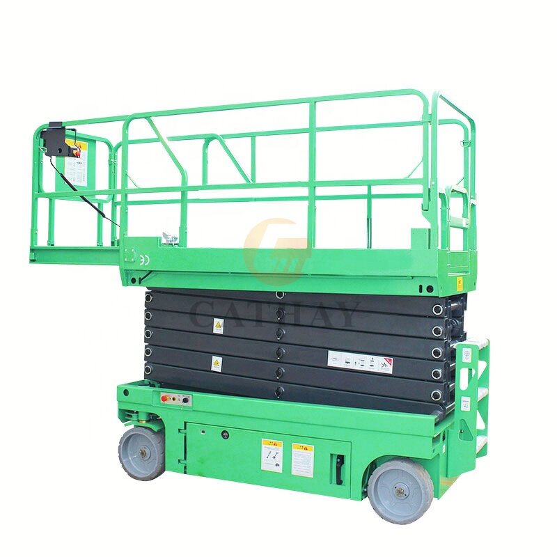 Scissor Lift Manufacturer - OEM/ODM 8-12m Mobile Aerial Upright Lift for Warehouse