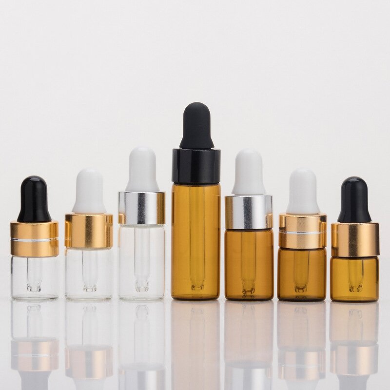 Glass Dropper Bottles Supplier - Wholesale 1ml-5ml Clear Amber Essential Oil