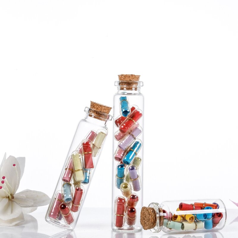 Glass Vials Supplier - Wholesale Mini with Cork Stopper for Screen Printing