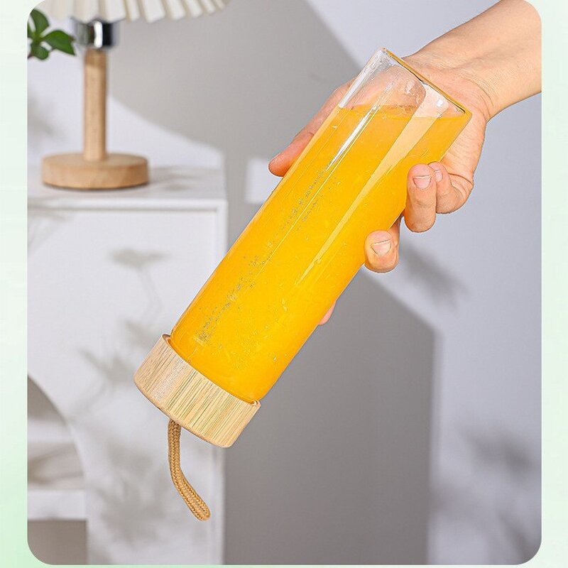 Glass Water Bottle Manufacturer - Wholesale 550ml Borosilicate with Bamboo Lid