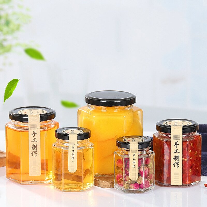 Glass Food Storage Jars Supplier - Wholesale Hexagon with Aluminum Lid