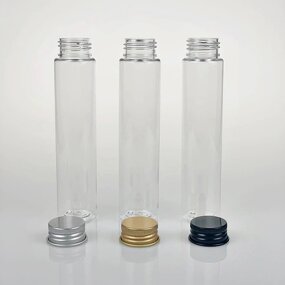 Plastic Storage Test Tube Supplier - 110ml Clear PET Screw Caps Containers