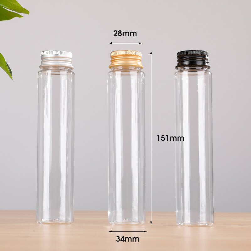 Plastic Storage Test Tube Supplier - 110ml Clear PET Screw Caps Containers