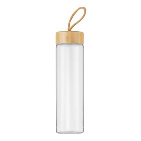 Glass Water Bottle Manufacturer - Wholesale 550ml Borosilicate with Bamboo Lid