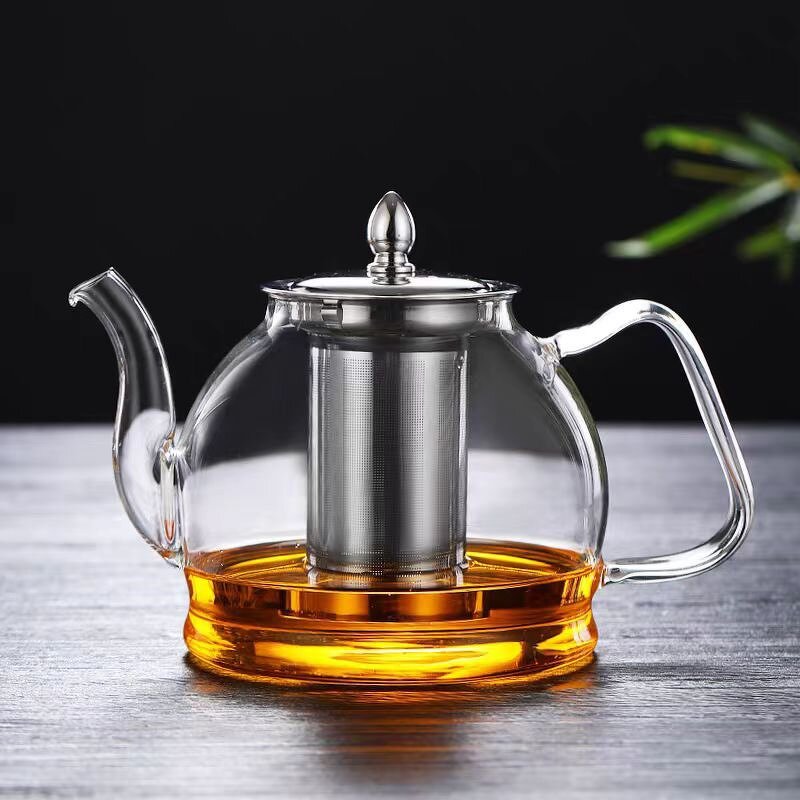 Borosilicate Glass Teapot Supplier - with Stainless Steel Infuser Heat Resistant