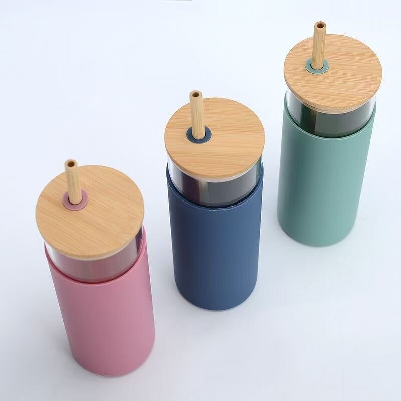 Glass Tumbler Cup Factory - Hot Sale 16oz with Bamboo Lid and Straw