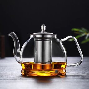 Borosilicate Glass Teapot Supplier - with Stainless Steel Infuser Heat Resistant