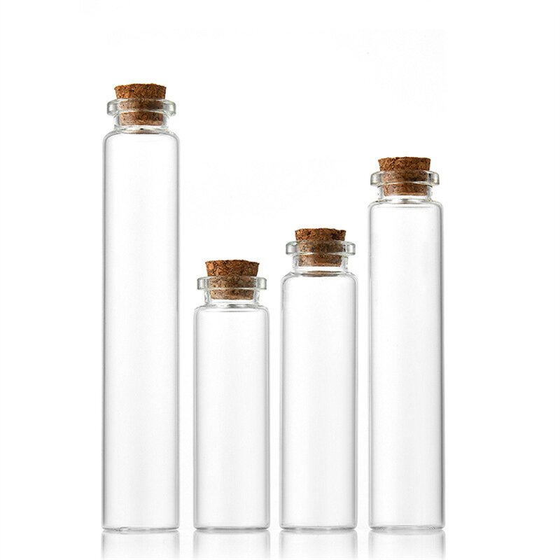 Glass Vials Supplier - Wholesale Mini with Cork Stopper for Screen Printing