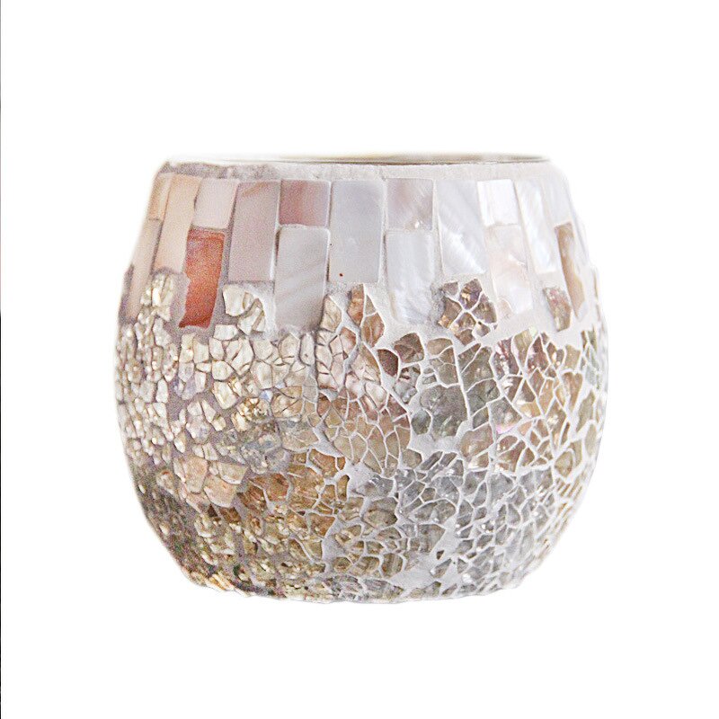 Glass Candle Holders Supplier - Colorful Luxury Mosaic for Decoration