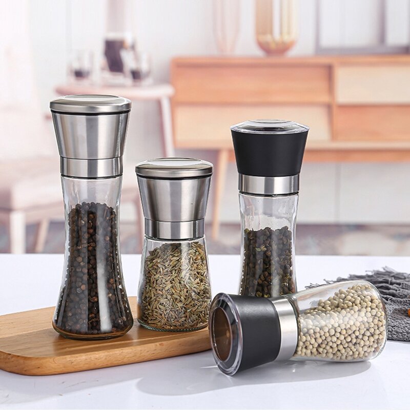 Stainless Steel Grinder Set Supplier - Wholesale 200ml Manual Salt Pepper