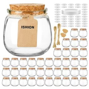 Glass Yogurt Pudding Jars Factory - Wholesale Round with Cork Lid Screen-Printed