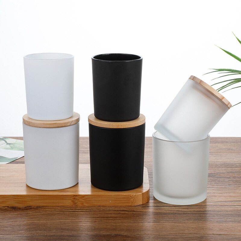 Glass Candle Jar Supplier - Wholesale Luxury Frosted Matte Black White