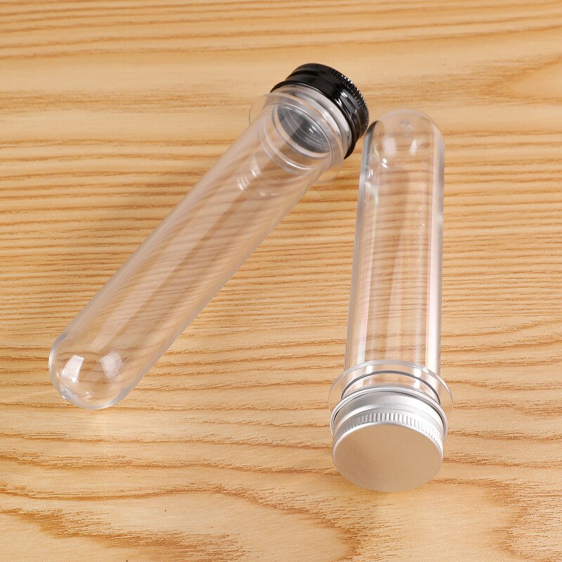 Plastic Test Tube Manufacturer - 70ml Food Grade PET Clear with Screw Caps